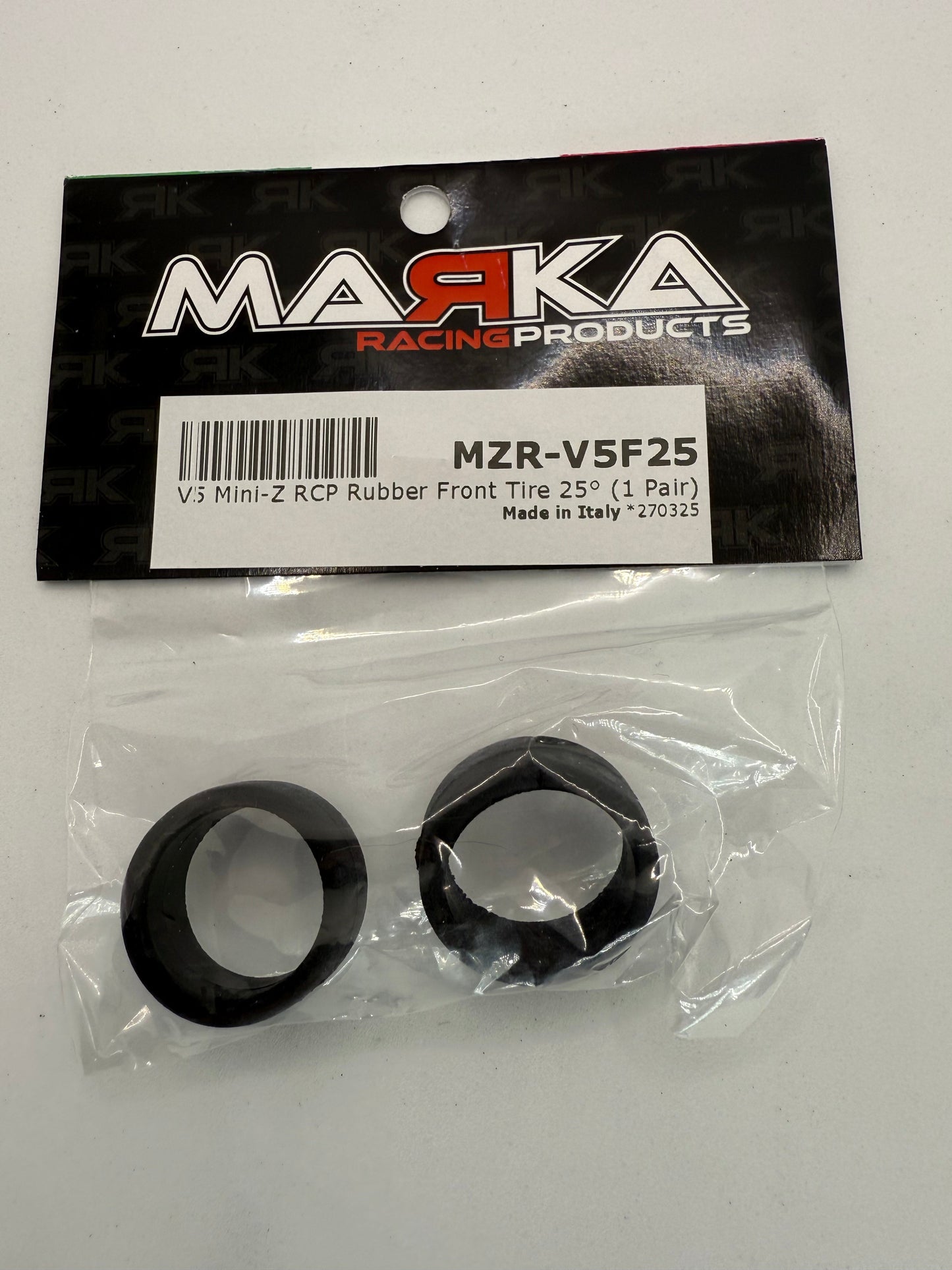 Marka V5 Mini-Z RCP Rubber Front Tire 20 degree Soft (1 Pair)
