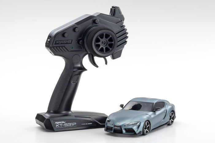 KYO 32619GM READY TO RUN, AWD Toyota GR Supra Matt Storm Gray Metallic MA020
