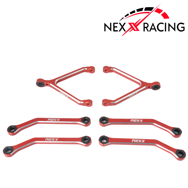 NX-368-R CHASSIS LINKS SET ALU 7075 T6 FOR FMS FCX24 ( MAX SMASHER AND POWER WAGON)