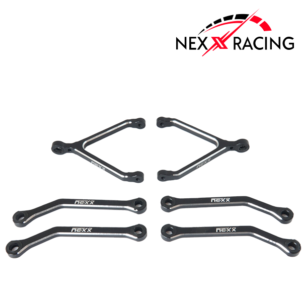 NX-368-BL CHASSIS LINKS SET ALU 7075 T6 FOR FMS FCX24 ( MAX SMASHER AND POWER WAGON)