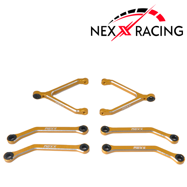 NX-368-G CHASSIS LINKS SET ALU 7075 T6 FOR FMS FCX24 ( MAX SMASHER AND POWER WAGON)