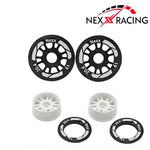 Nexx Racing NXUSA-EVO-F-0.5-19 19mm & F-0-19mm Threaded Carbon-Fiber Reinforced EVO Flanged Front Wheels (2 pcs) for Mini-Z