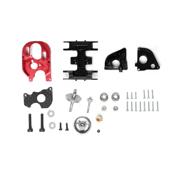 NX-281-BL NexxRacing Conversion of Gearbox Set and Motor Mount (Motor 2204) (BLACK-RED)