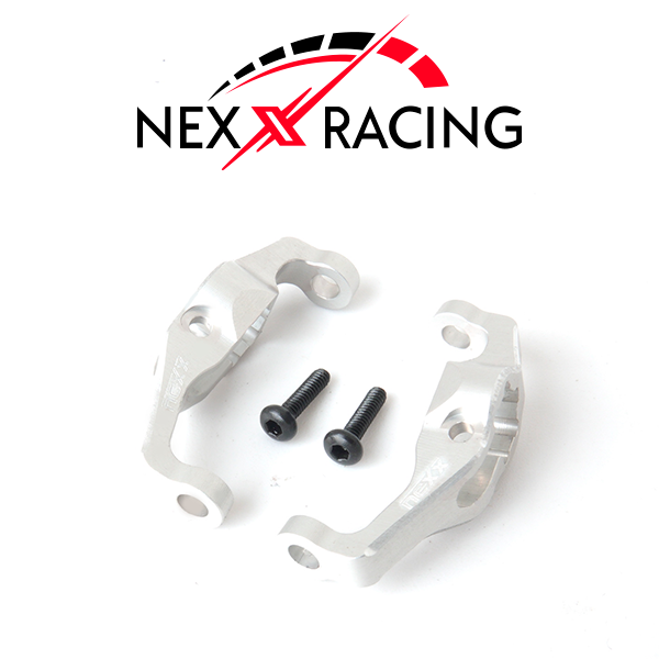 NX-357-S Aluminum 7075 C-Hub Carrier for FMS Max Smasher and Power Wagon 1/24 (2pcs) Silver