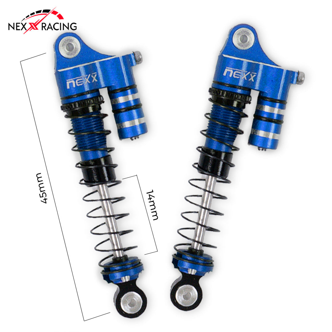 Nexx Racing NX-417 45mm Reservoir Shocks (4pcs) for 1/24 RC Crawler FMS FCX24/ FCX18 Hummer EV