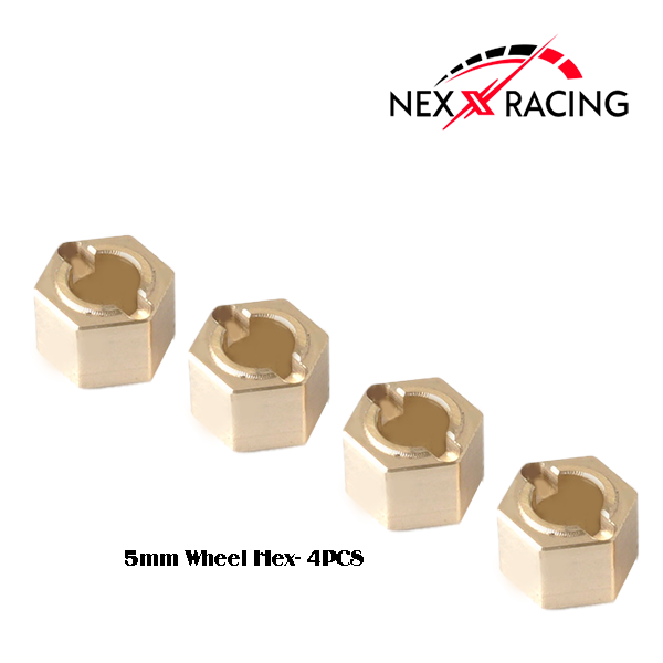 NX-371-6  BRASS WHEEL HUB  FOR FMS FCX24 ( MAX SMASHER AND POWER WAGON)