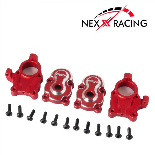 NX-365-R FRONT PORTAL AXLE SET ALU 7075 T6 FOR FMS FCX24 ( MAX SMASHER AND POWER WAGON)