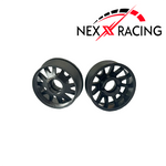 NXUSA-EVO-F Nexx Racing 2WD “JUD” threaded carbon-fiber reinforced EVO Flanged Front Wheels (2) pcs for Mini-Z (Black)