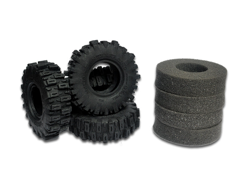 GK-009 Nexx Racing Gekko 1.0″ Rubber Mud-Terrain Tires (Soft) for 1/24 RC Crawler Car