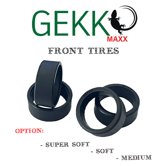 Gekko Maxx, Tires, Front "GKM" Series, 8.5mm Race Tires, 4 pieces