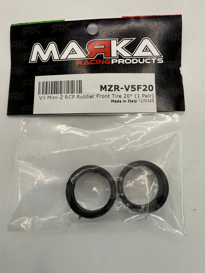 Marka V5 Mini-Z RCP Rubber Front Tire 20 degree Soft (1 Pair)