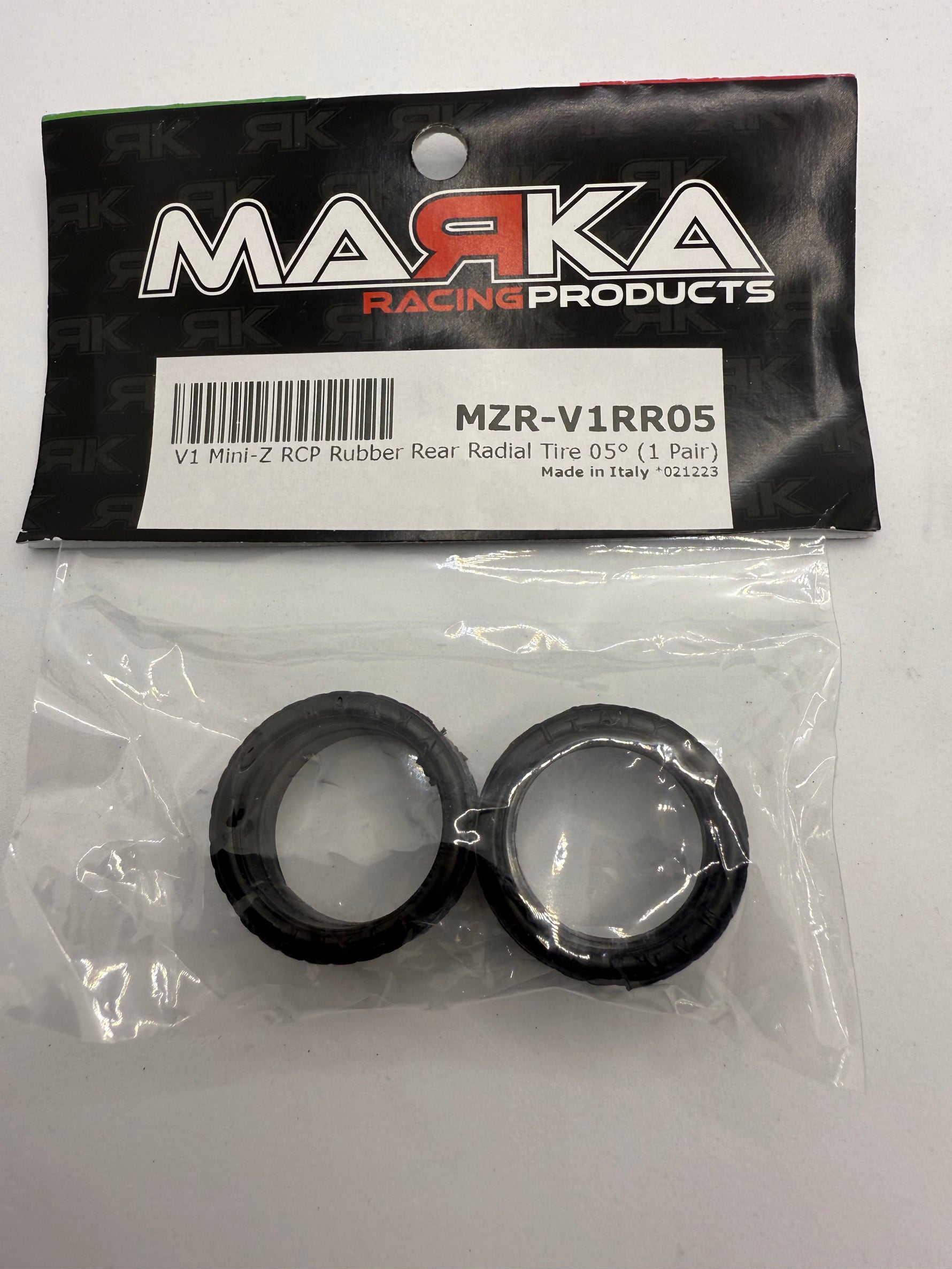 Marka MZR-V1RR 05,10,15,20,25 11mm Mini-Z RCP Rubber Rear Radial Tire (1 Pair)