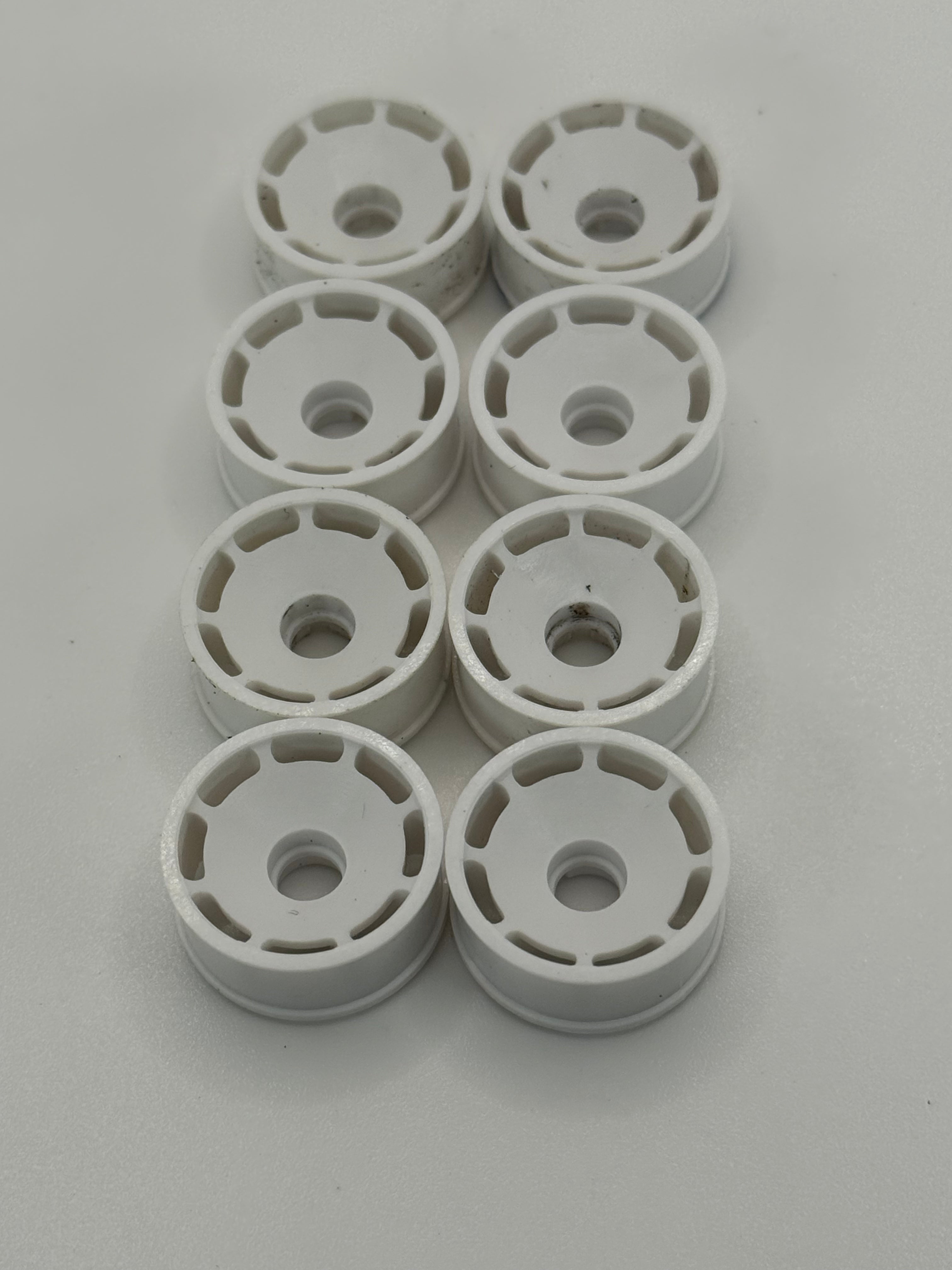 Reflex wheel lot - 8.5mm white +1 offset (4 pairs)