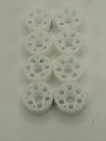 PN Racing 8.5mm +2 offset Delrin flanged wheels -never mounted (4 pairs)