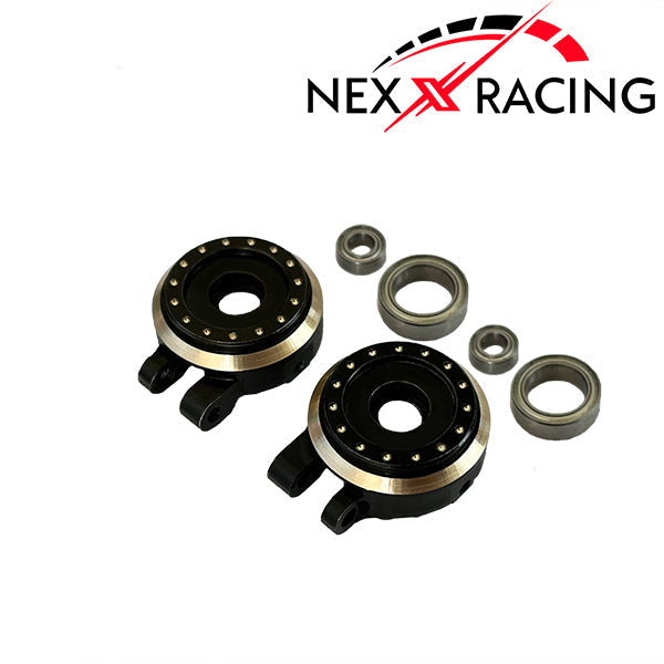 NX-388-NexxRacing Brass Front Steering Knuckles Set  Heavy Weight Upgrades for 1/18 TRX4M