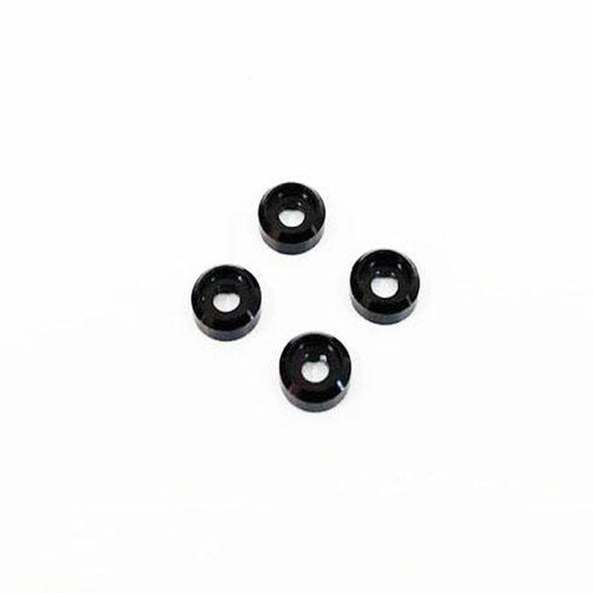 NX-072 NEXX Racing CNC Aluminum 2mm Washer (4pcs) (BLACK)