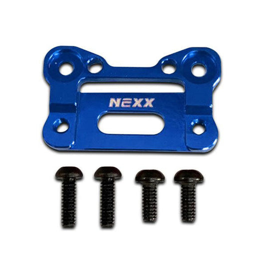 NX-204 Nexx Racing  Alu Interchangeable Front Body Mount Base (BLUE)