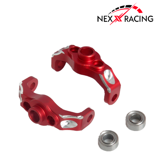 NX-374-R-Nexx Racing CNC Alu C Hub Carriers for TRX-4M ( Included Bearing )-Red