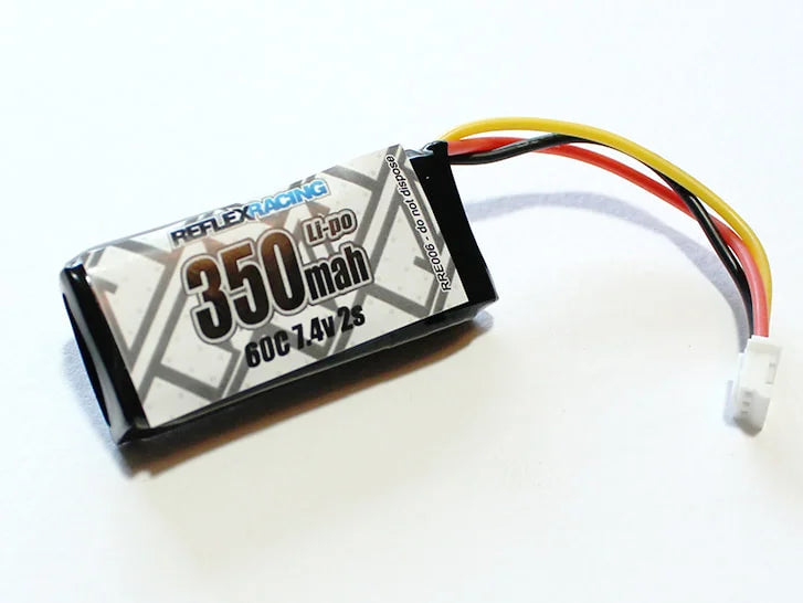 RRE006, Battery, Reflex Racing, 2S, 350 MAH, Lipo 7.4 Volt