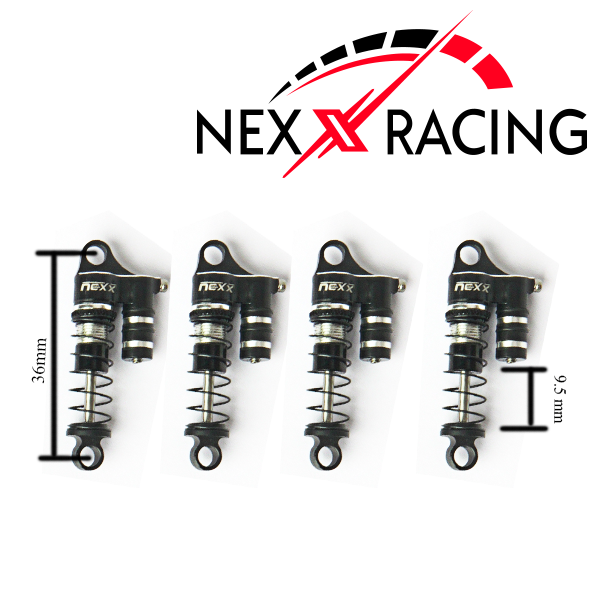 NX-404- Nexx Racing Reservoir Shock (4 pcs) for 1/24 SCX24