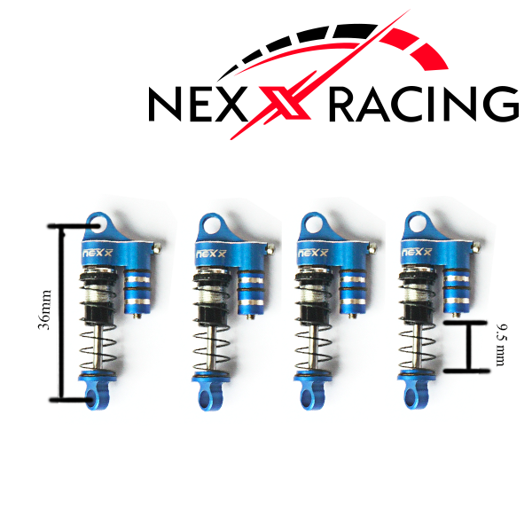 NX-404- Nexx Racing Reservoir Shock (4 pcs) for 1/24 SCX24