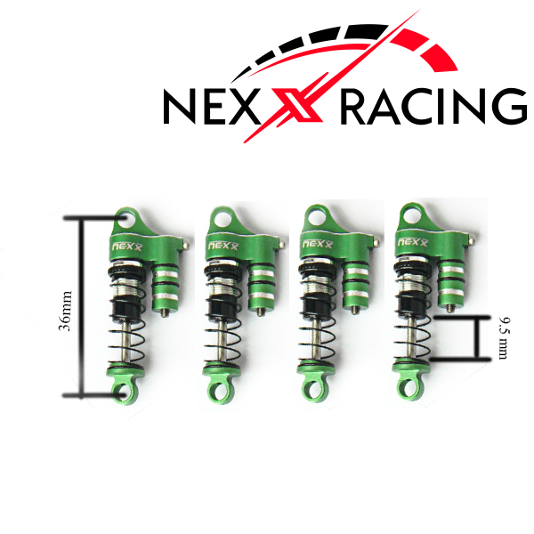 NX-404- Nexx Racing Reservoir Shock (4 pcs) for 1/24 SCX24