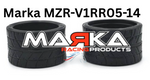 MZR-V1RR 05,10,15,20,25 14mm Rear Tire Marka V1 Mini-Z RCP Rubber Rear Radial Tire (1 Pair)