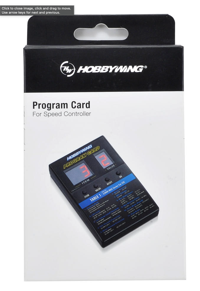 Hobbywing LED Program Card