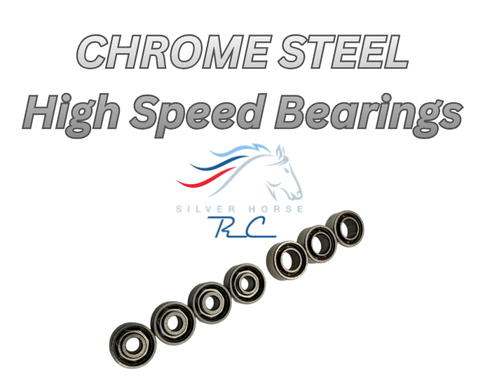 Silver Horse RC Chrome Steel Speed Bearing Kit — MR03 / Pan & MR04