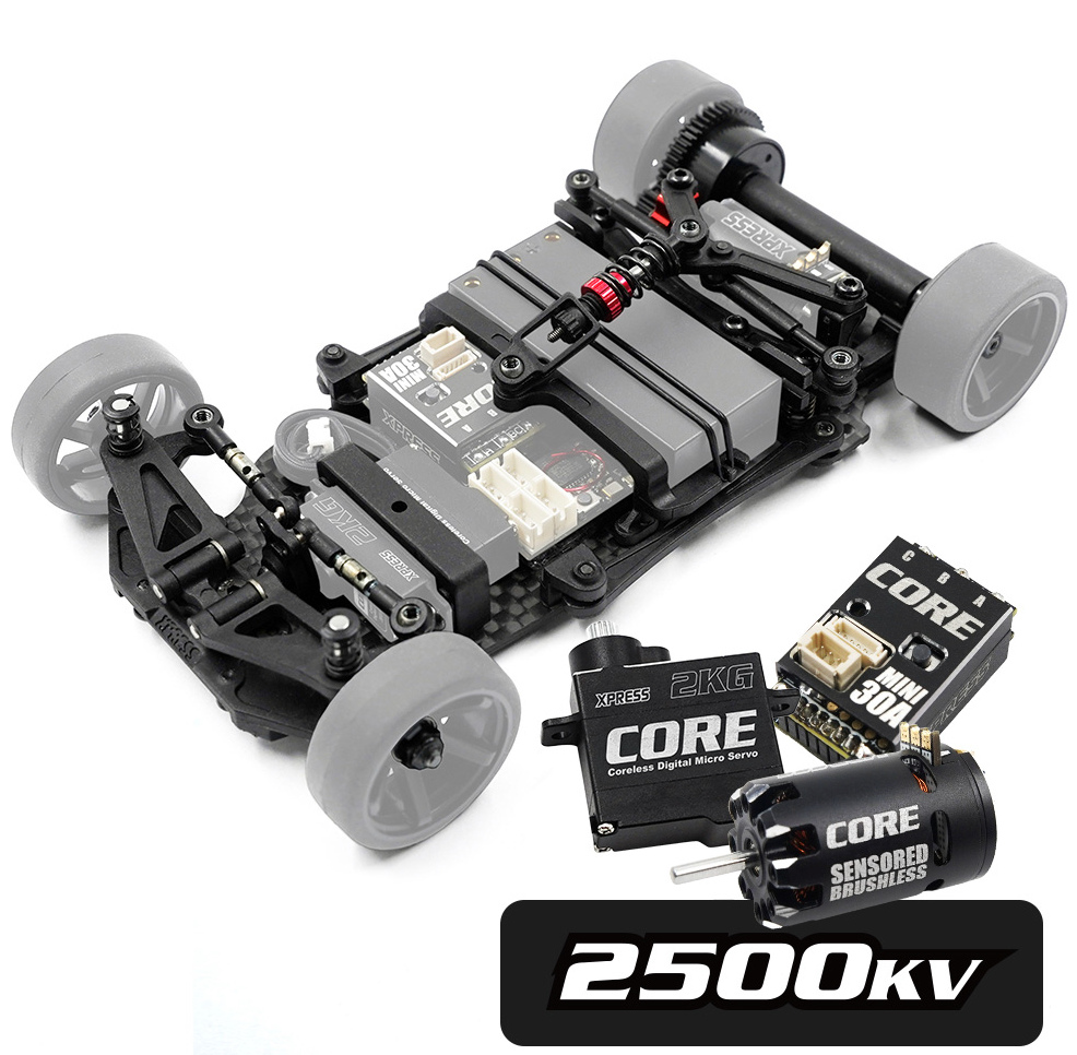 Xpress Pixel Z1 Pixel Z1 1/28 Competition Micro Racing Car Kit Core 3500kv Bundle