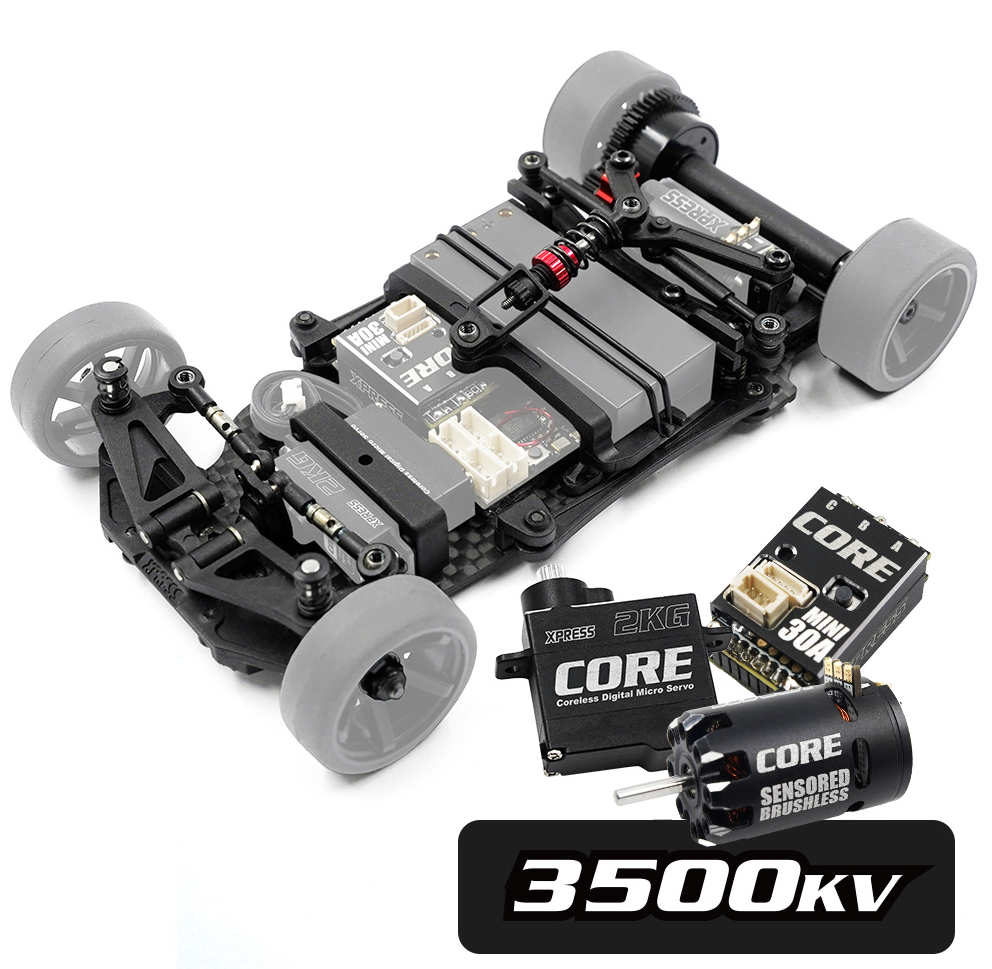 Xpress Pixel Z1 Pixel Z1 1/28 Competition Micro Racing Car Kit Core 3500kv Bundle