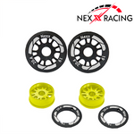 Nexx Racing NXUSA-EVO-F-0.5-19 19mm & F-0-19mm Threaded Carbon-Fiber Reinforced EVO Flanged Front Wheels (2 pcs) for Mini-Z