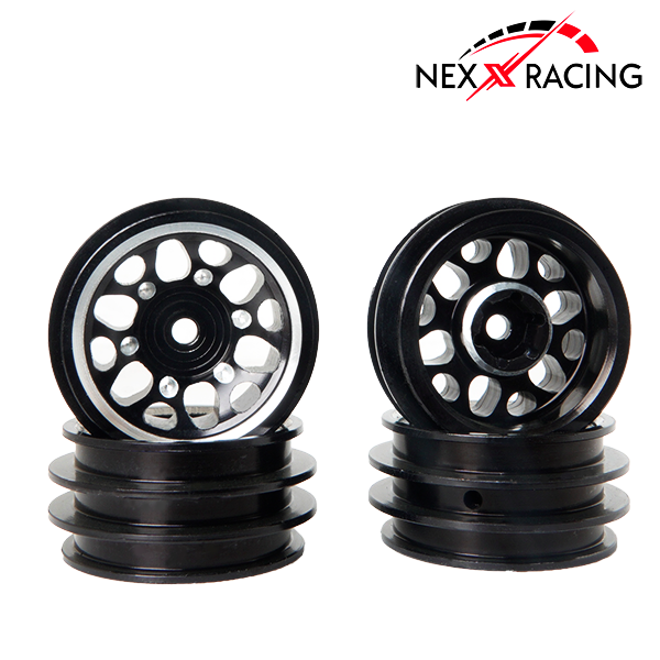 NX-384-BL-Nexx Racing CNC Alu Wheel Rims For TRX-4M-Black (4PCS)