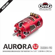 Omg AURORA 3500 KV Series Sensored Brushless Top Motor for 1/24 1/27 1/28 RC Car OMG-MT-AURORA-S2-3500KV/BU