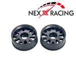 NXUSA-EVO-F Nexx Racing 2WD “JUD” threaded carbon-fiber reinforced EVO Flanged Front Wheels (2) pcs for Mini-Z (Black)