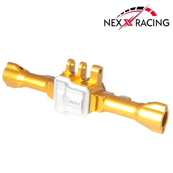 NX-380-G-Nexx Racing CNC Alu Rear Axle Housing For TRX4M ( Included Bearing )-Gold