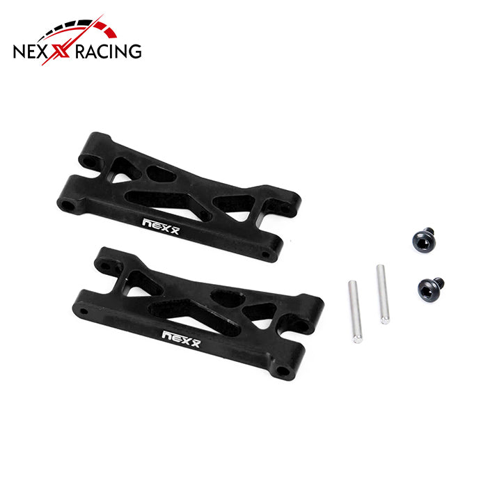 NX-460 Micro-B Rear 7075-T6 Aluminum Suspension Arms (Black or Red)