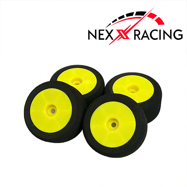 NX-555-1 Nexx Racing Solid Wheel Foam Tire Set (4pcs) for Losi 1/24 Micro-B