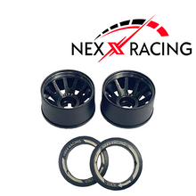 Load image into Gallery viewer, NXUSA-EVO-B-R Rear, &quot;JUD&quot; RWD Carbon-Fiber Reinforced Flanged Ring Wheels
