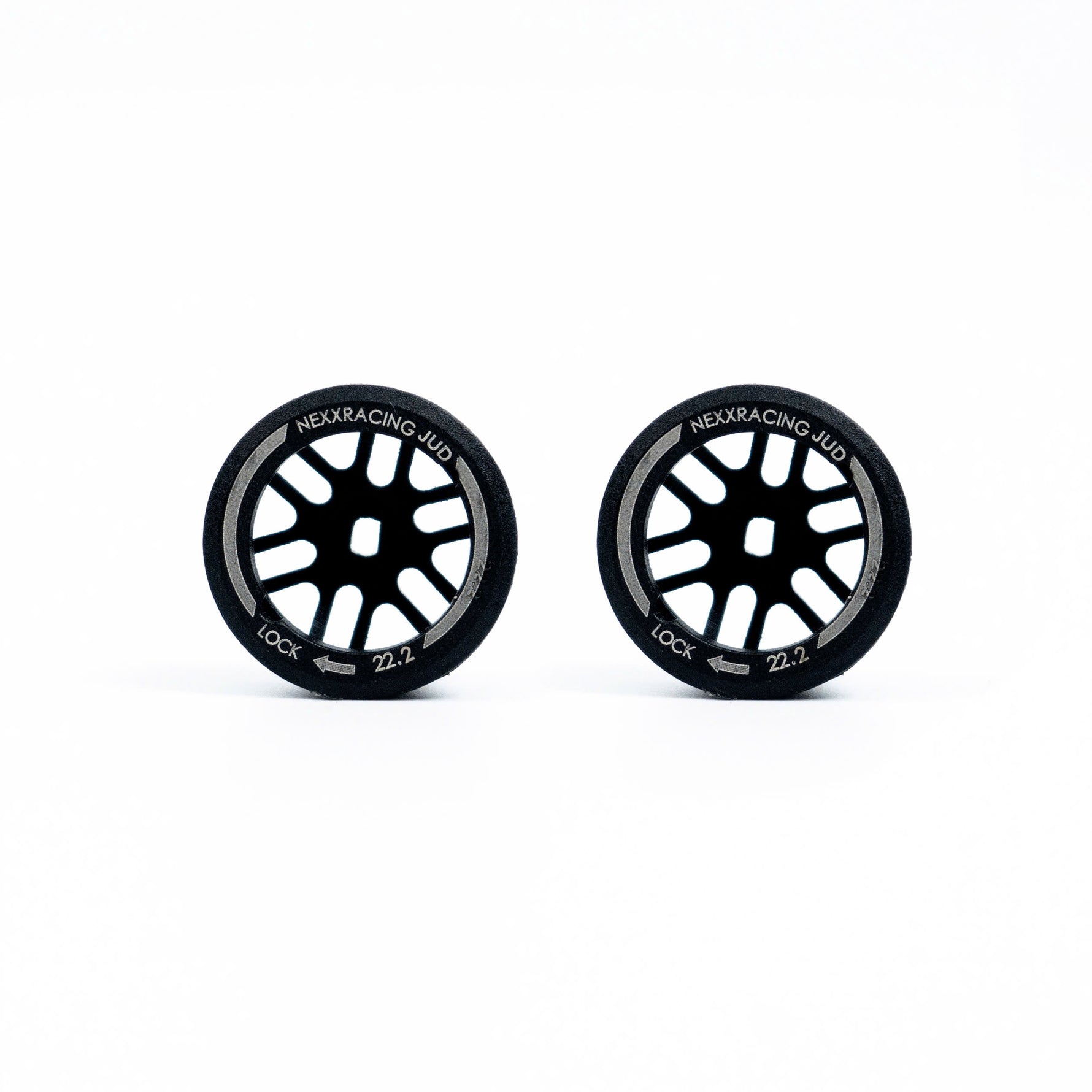 NXUSA-EVOAWD-B-R REAR "JUD" Carbon-Fiber Reinforced AWD Flanged Wheels (BLACK)