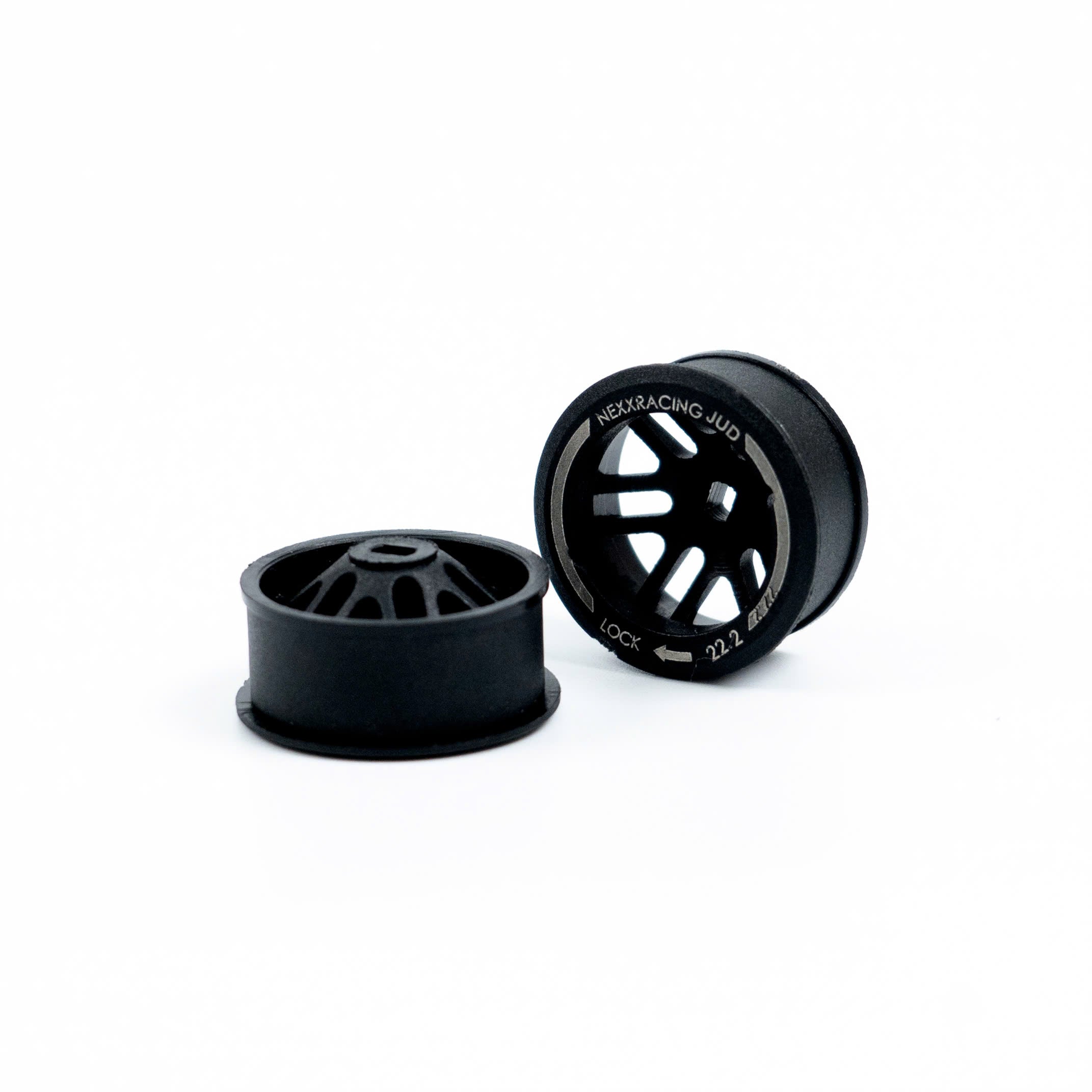 NXUSA-EVOAWD-B-R REAR "JUD" Carbon-Fiber Reinforced AWD Flanged Wheels (BLACK)