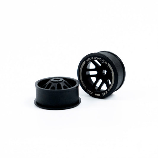 NXUSA-EVOAWD-B-F Front "JUD" Carbon-Fiber Reinforced AWD Flanged Wheels (BLACK)