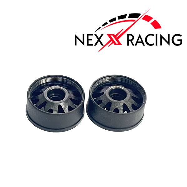 NXUSA-EVO-B-F Fronts, "JUD" Carbon Fiber Reinforced Flanged Ring Wheels (BLACK)