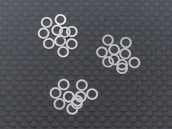 ARR 3.1 x 4.5mm Stainless Steel Shim Set (0.1, 0.2, 0.3mm 10/ea)