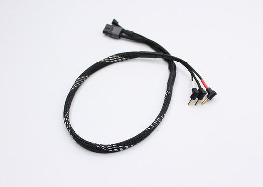 REFLEX RACING - 2MM BULLET PLUG CHARGING CABLE - BLACK AND SILVER