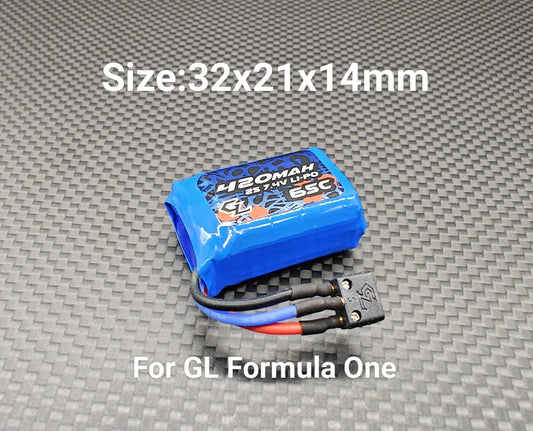 Lipo battery 420mAh with GL connector (Formula One)