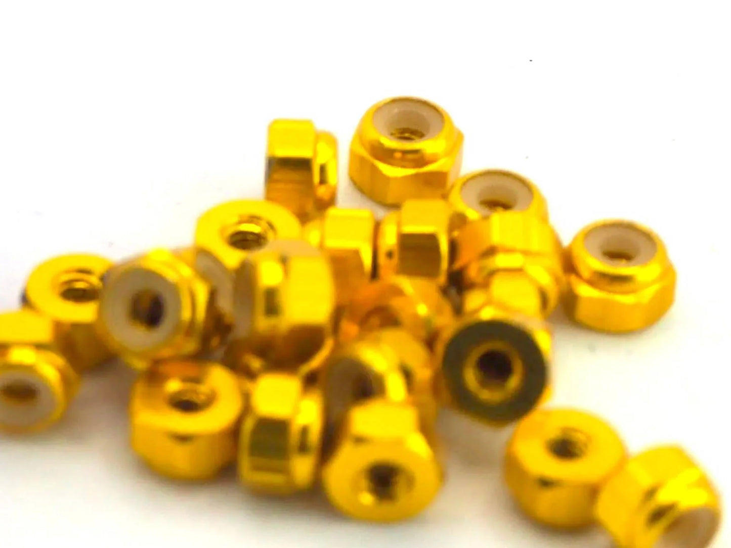 WHEEL NUTS, SH-GWN-4.5A, 4.5mm O.D. x 2mm I.D. (GOLD)