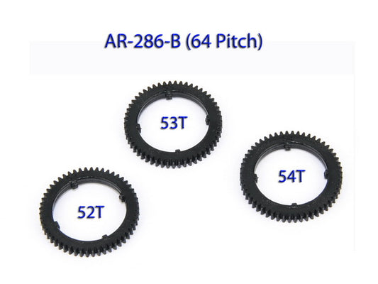 AR-286B GEAR Set, for AR-286, Mini-Z LSD 64P 52,53 & 54 Tooth Gears