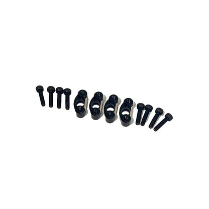 NX-243-BL SHOCK HOLDER, Kyosho, 4X4 BLACK, (4 PCS)