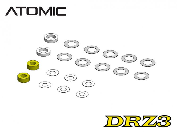 DRZ3-25 Shims, Wheel, Bearings & Axle